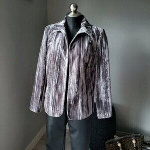 Vintage Metallic Silver tone Blazer Jacket